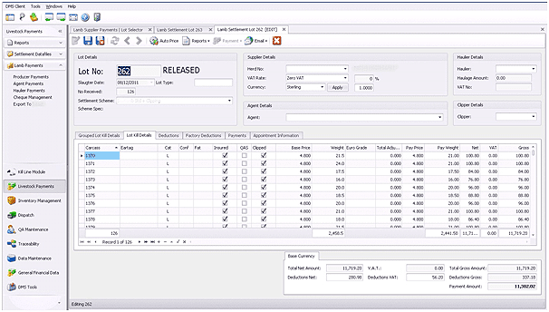 Emydex Payments screen