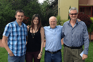 Ian Carson (far right) with some of the Emydex delivery team on assignment in Namibia.