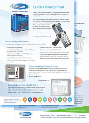 Emydex Software Brochure Carcass Management