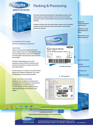 Emydex Software Brochure Packing and Processing