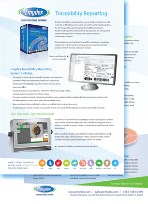Emydex Software Brochure Traceability