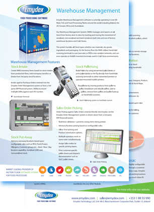 Emydex Software Brochure Warehouse Management
